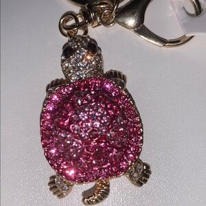 Crystal turtle purse/bag charm keychain